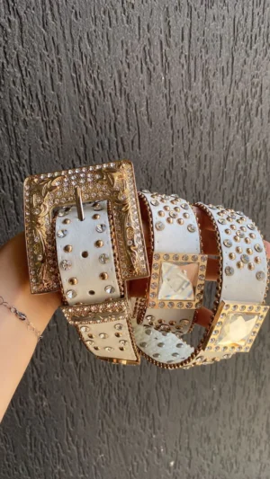 Cinto Longhorn branco