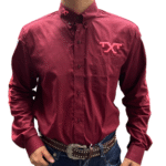 Camisa Masculina Tex Team Bordô/Rosa