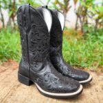 Bota Feminina Brilho Preto