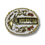 Fivela Country Master Muladeiro Prata