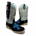 BotaFaca Cristã
                                     - Cano Couro Napa Flay Bege | Gáspea Couro Nobuck Chocolate Estilizado em Tilápia