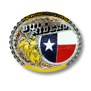 Fivela Sumetal Bull Riders Bandeira Texas