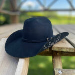 CHAPÉU CURY BUTTERFLY COM BRILHO - PRETO