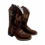 BotaFaca Mulas
                                    - Couro Nobuck Chocolate | Bordado Ferrugem