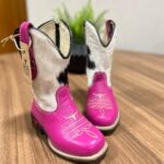 Texana Melissa Infantil - Couro Holandês e Floatter Rosa/Bordado Bege