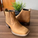 Botina Francisco - Couro Fóssil Havana/ Sem Bordado