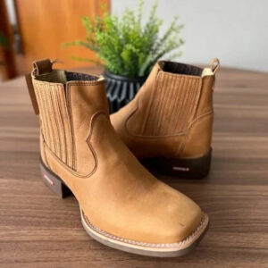 Botina Francisco - Couro Fóssil Havana/ Sem Bordado