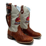 BotaFaca Peão de Elite
                                    - Couro Cano Napa Flay Bege | Couro Cano Titanium Telha