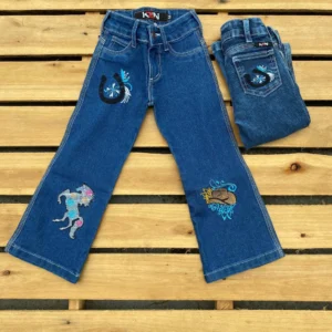 Calça bordada infantil