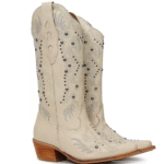 Bota Western Feminina Vimar Boots Bico Fino Off White