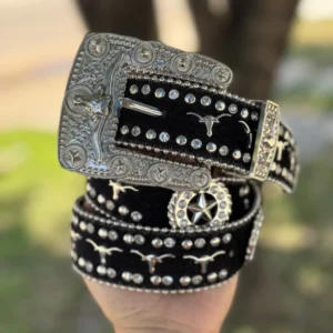 Cinto Longhorn preto